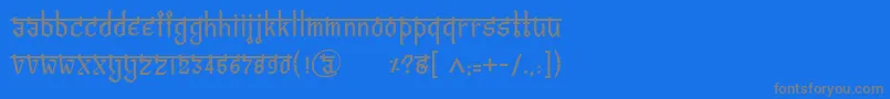 BitlingvedasRegular Font – Gray Fonts on Blue Background