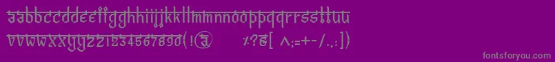 BitlingvedasRegular Font – Gray Fonts on Purple Background