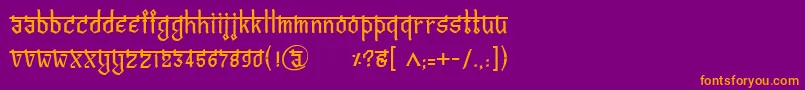 BitlingvedasRegular Font – Orange Fonts on Purple Background