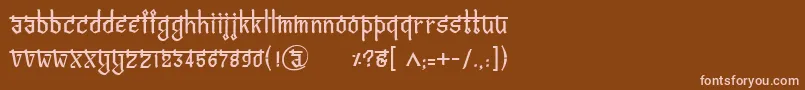 BitlingvedasRegular Font – Pink Fonts on Brown Background