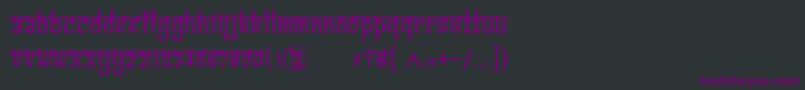 Czcionka BitlingvedasRegular – fioletowe czcionki na czarnym tle