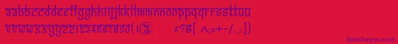 Шрифт BitlingvedasRegular – фиолетовые шрифты на красном фоне