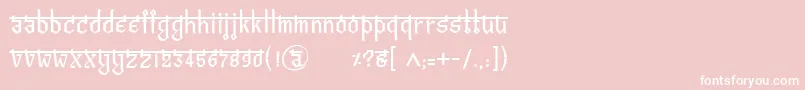 BitlingvedasRegular Font – White Fonts on Pink Background