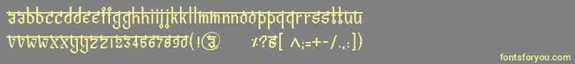 BitlingvedasRegular Font – Yellow Fonts on Gray Background