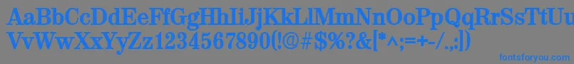 Шрифт ValencialhBold – синие шрифты на сером фоне