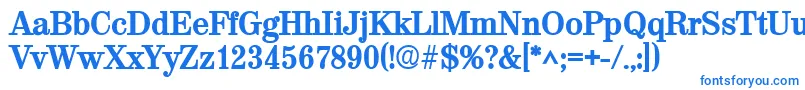 ValencialhBold-fontti – siniset fontit valkoisella taustalla