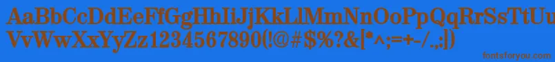 Шрифт ValencialhBold – коричневые шрифты на синем фоне