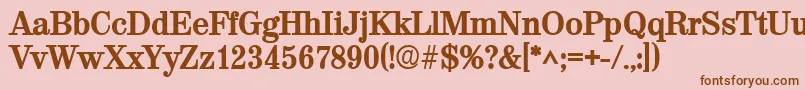Шрифт ValencialhBold – коричневые шрифты на розовом фоне