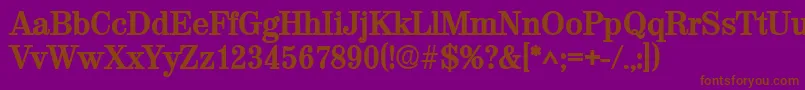 ValencialhBold-fontti – ruskeat fontit violetilla taustalla