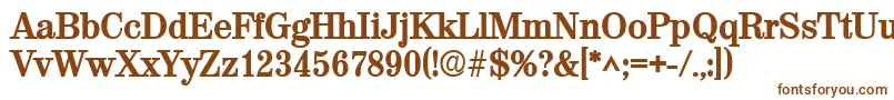 ValencialhBold-fontti – ruskeat fontit valkoisella taustalla