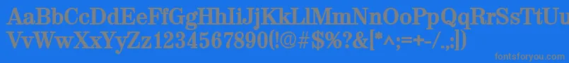Шрифт ValencialhBold – серые шрифты на синем фоне