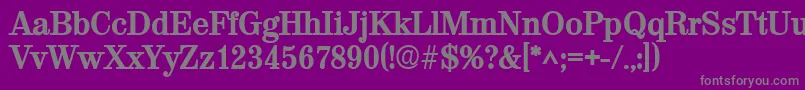 フォントValencialhBold – 紫の背景に灰色の文字