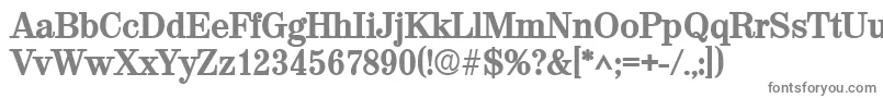 ValencialhBold-fontti – harmaat kirjasimet valkoisella taustalla