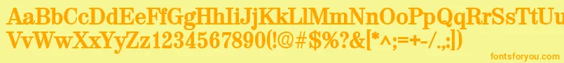 ValencialhBold Font – Orange Fonts on Yellow Background