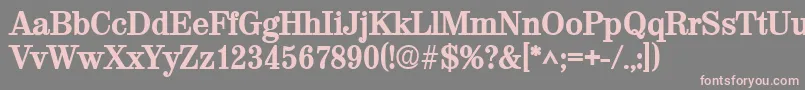 フォントValencialhBold – 灰色の背景にピンクのフォント