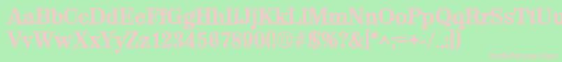 フォントValencialhBold – 緑の背景にピンクのフォント