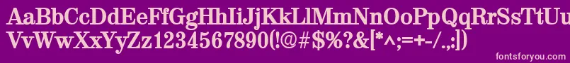 フォントValencialhBold – 紫の背景にピンクのフォント