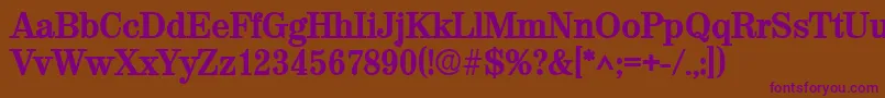 ValencialhBold-fontti – violetit fontit ruskealla taustalla