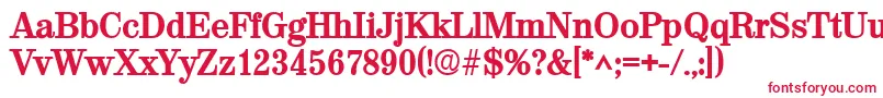 ValencialhBold-fontti – punaiset fontit valkoisella taustalla