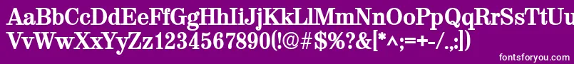 フォントValencialhBold – 紫の背景に白い文字