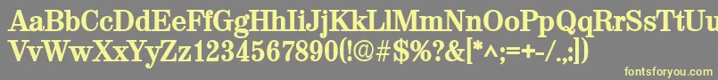 ValencialhBold-fontti – keltaiset fontit harmaalla taustalla