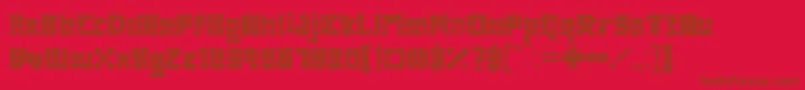 Шрифт AntiquePaleoindonesia – коричневые шрифты на красном фоне