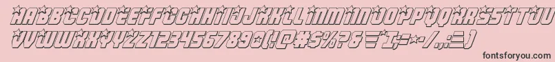 フォントArmyrangers3Dital – ピンクの背景に黒い文字