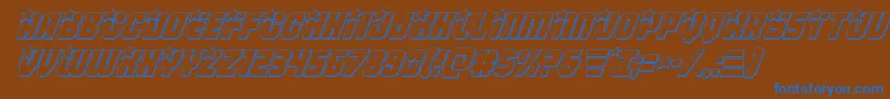 Armyrangers3Dital Font – Blue Fonts on Brown Background