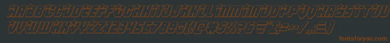 Armyrangers3Dital Font – Brown Fonts on Black Background