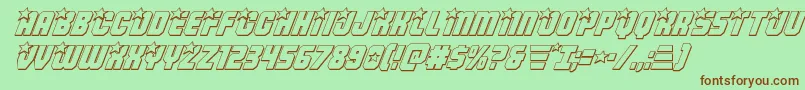 Armyrangers3Dital Font – Brown Fonts on Green Background