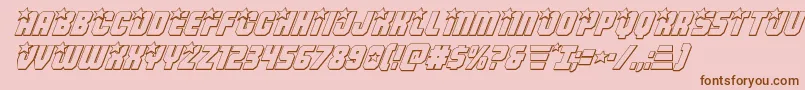 Armyrangers3Dital-Schriftart – Braune Schriften auf rosa Hintergrund