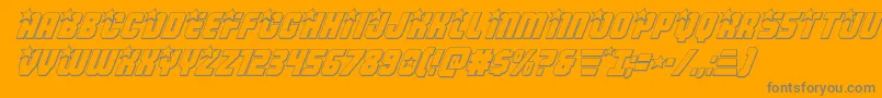 Armyrangers3Dital Font – Gray Fonts on Orange Background