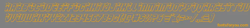 Armyrangers3Dital-Schriftart – Orangefarbene Schriften auf grauem Hintergrund