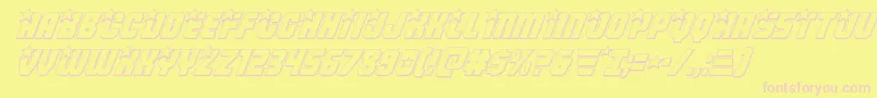 fuente Armyrangers3Dital – Fuentes Rosadas Sobre Fondo Amarillo