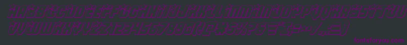 Armyrangers3Dital-fontti – violetit fontit mustalla taustalla