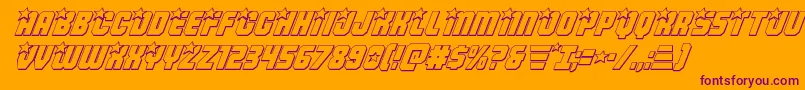 fuente Armyrangers3Dital – Fuentes Moradas Sobre Fondo Naranja