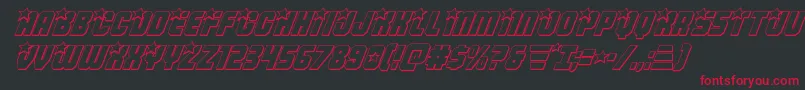 Armyrangers3Dital Font – Red Fonts on Black Background