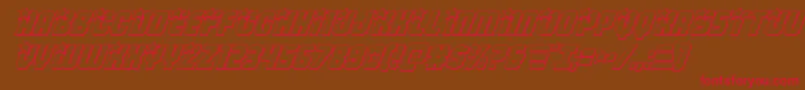 Armyrangers3Dital Font – Red Fonts on Brown Background