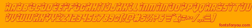 Armyrangers3Dital Font – Red Fonts on Orange Background