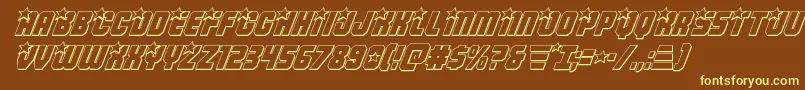 Armyrangers3Dital Font – Yellow Fonts on Brown Background