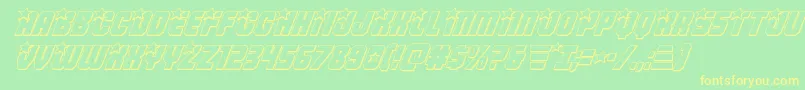 Armyrangers3Dital Font – Yellow Fonts on Green Background