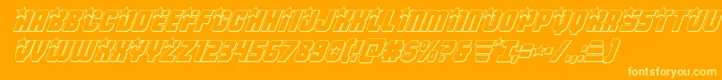 Armyrangers3Dital Font – Yellow Fonts on Orange Background