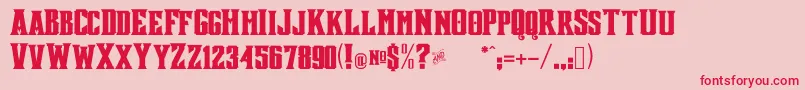 Mestizofont Font – Red Fonts on Pink Background