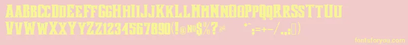 Mestizofont Font – Yellow Fonts on Pink Background