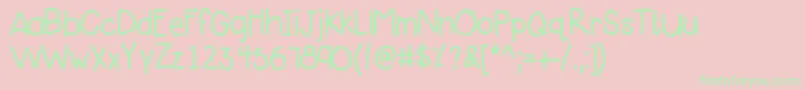 Kbpinklipgloss Font – Green Fonts on Pink Background