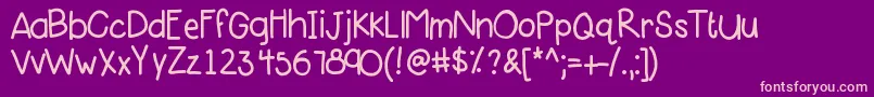 Kbpinklipgloss Font – Pink Fonts on Purple Background