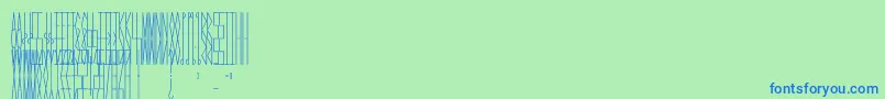 Шрифт JmhCelaenoBook – синие шрифты на зелёном фоне