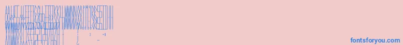 JmhCelaenoBook Font – Blue Fonts on Pink Background