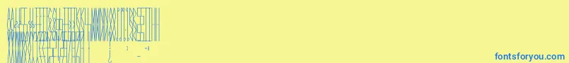 Police JmhCelaenoBook – polices bleues sur fond jaune