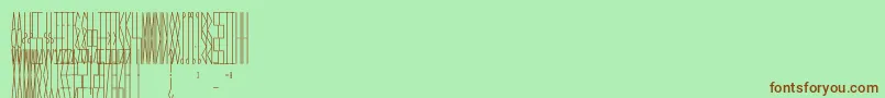 Шрифт JmhCelaenoBook – коричневые шрифты на зелёном фоне